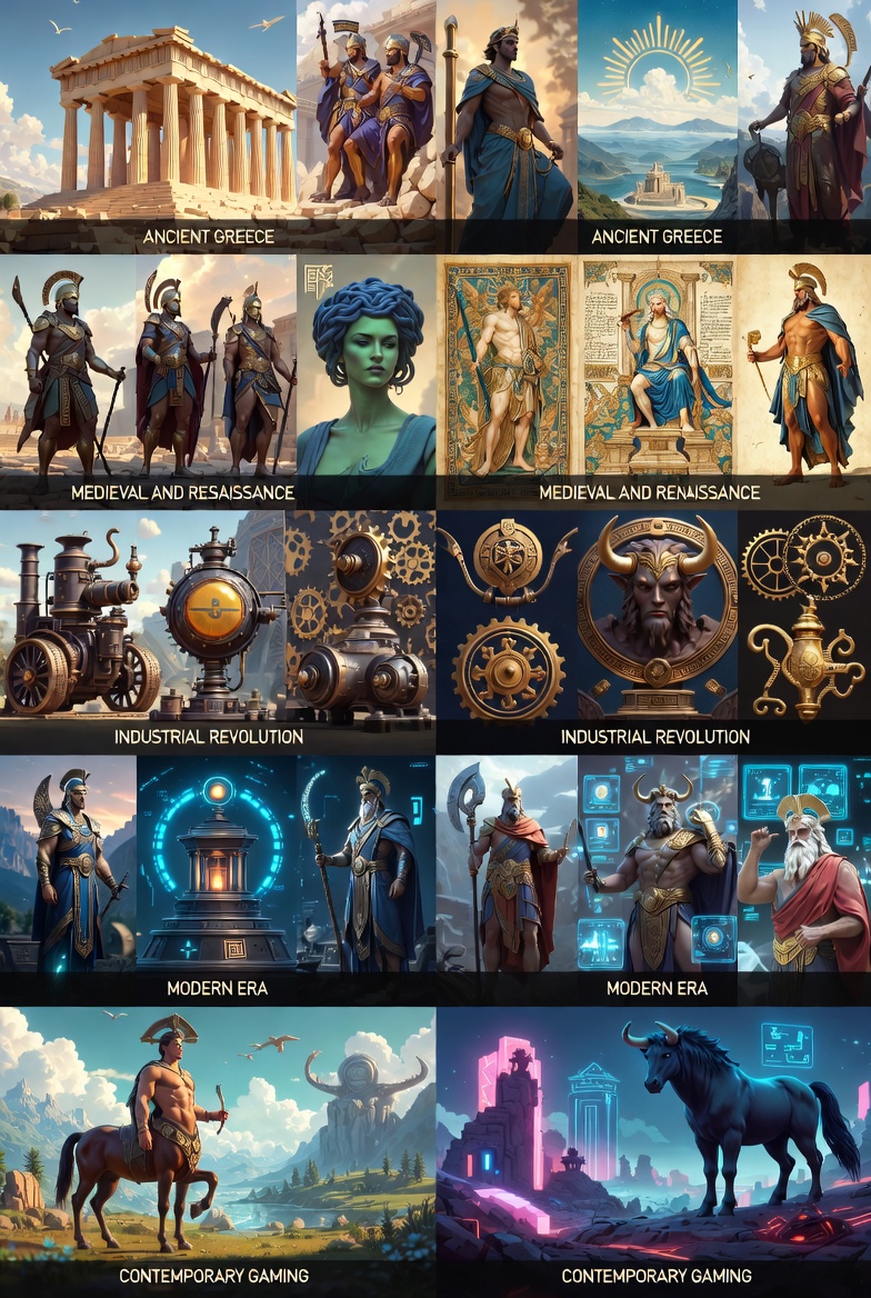 Evolusi Desain Grafis Mitologi Yunani dalam Industri Gaming